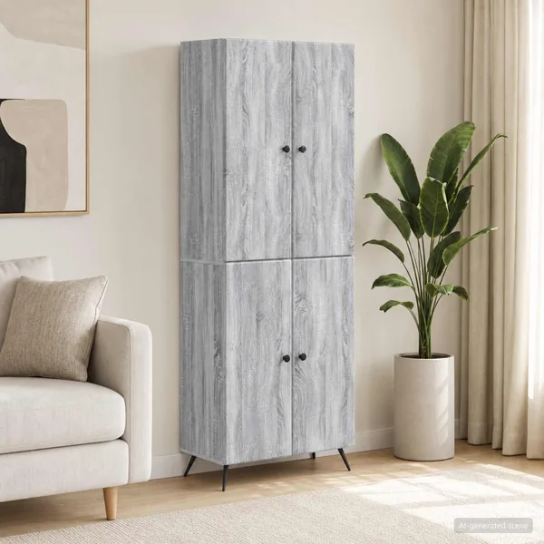 Ensemble de Meubles 2 pcs Sonoma gris Bois d'ingénierie