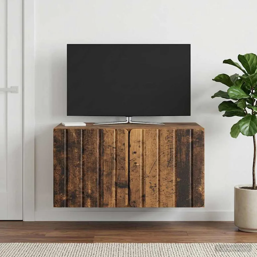 Meuble TV mural 59,5 x 41 x 30 cm Bois ancien Bois d'ingénierie - 4