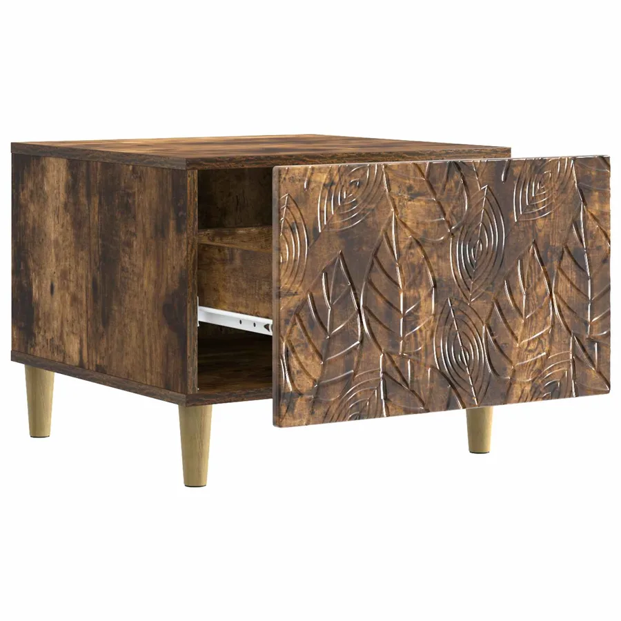 Table basse Chêne fumé 50 x 49 x 40 cm Bois d'ingénierie - 3