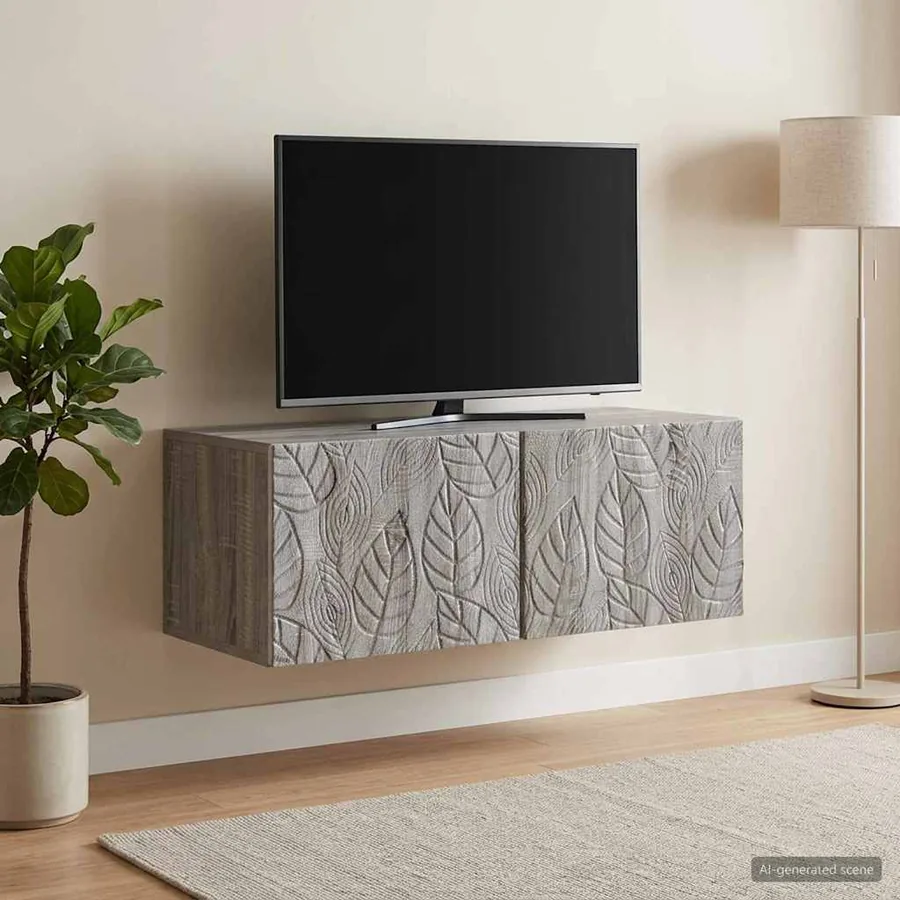 Meuble TV mural 78,5 x 31 cm Sonoma gris Bois d'ingénierie