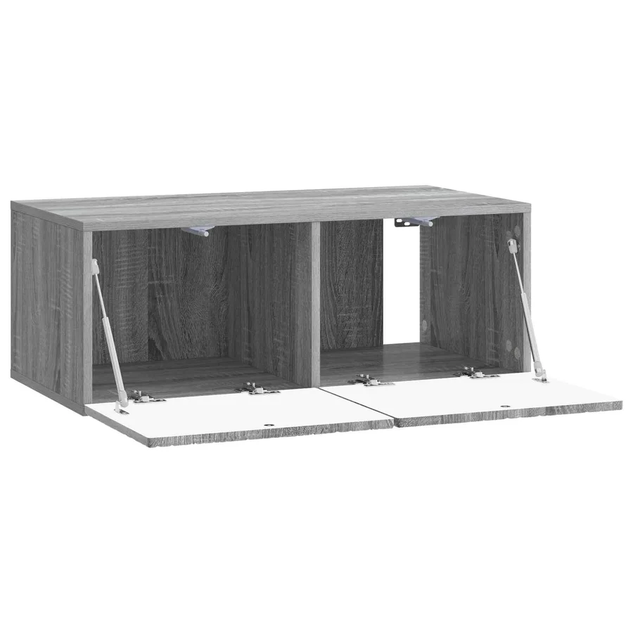 Meuble TV mural 78,5 x 31 cm Sonoma gris Bois d'ingénierie - 4
