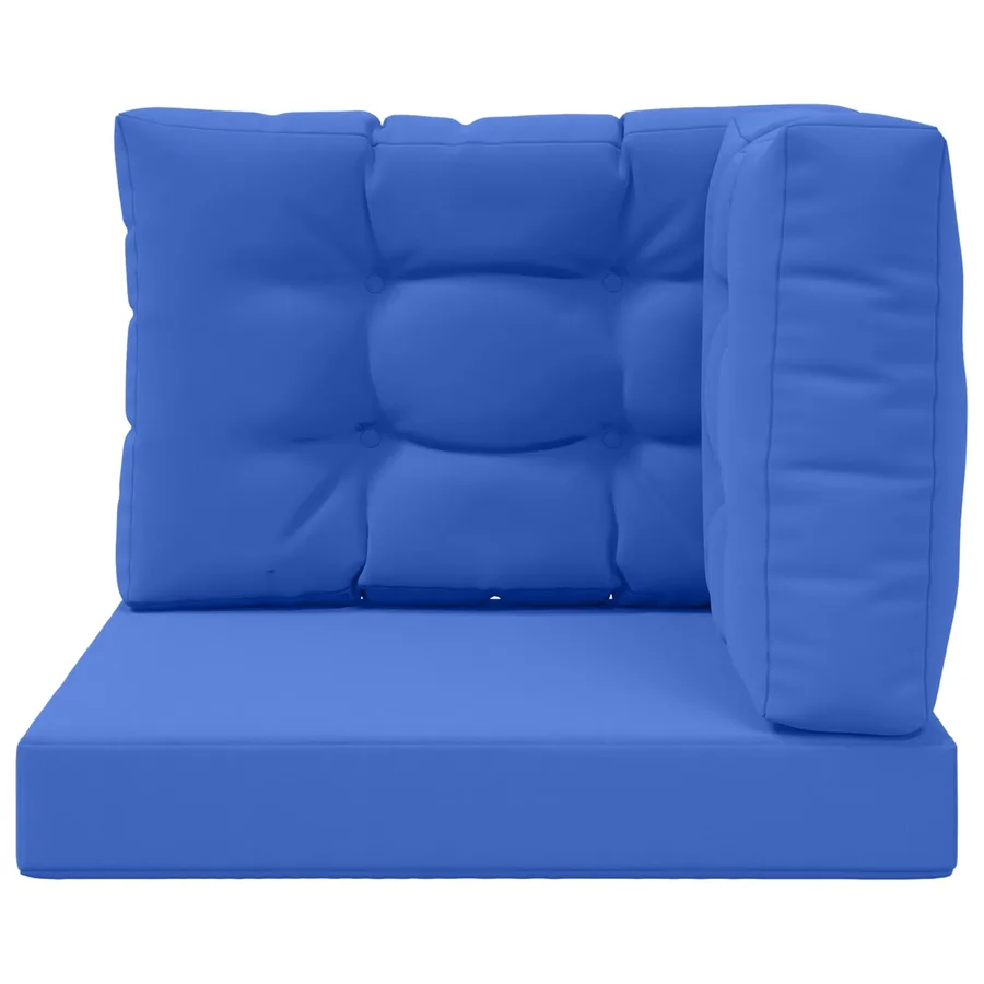 Coussin de canapé d'extérieur 3 pcs Bleu royal Polyester - 6