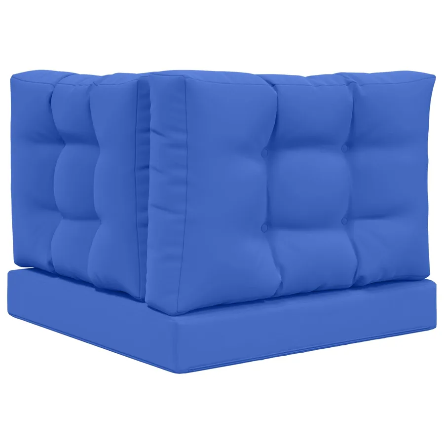 Coussin de canapé d'extérieur 3 pcs Bleu royal Polyester - 7