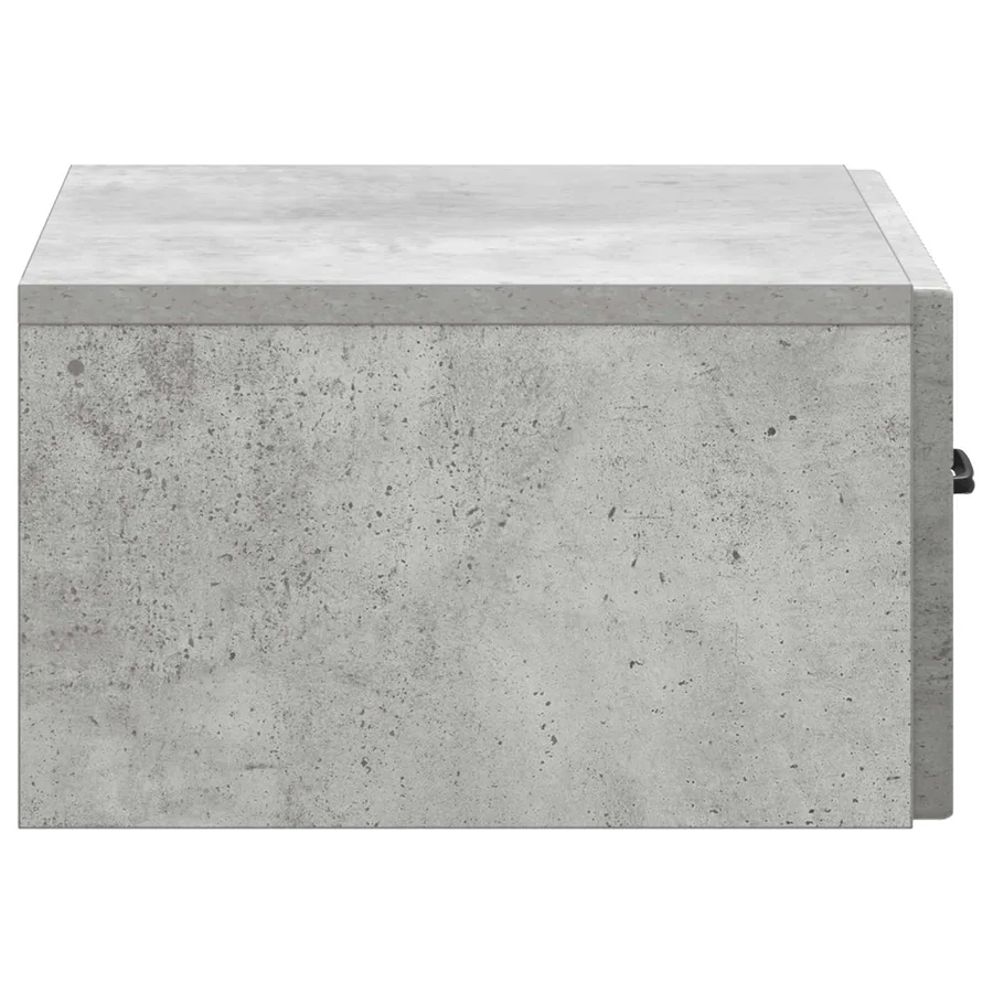 Cabinet de chevet mural Gris béton 49 x 34,5 x 20 cm - 6