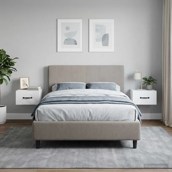 Cabinet de chevet mural 2 pcs Blanc 34,5 x 33 x 20 cm