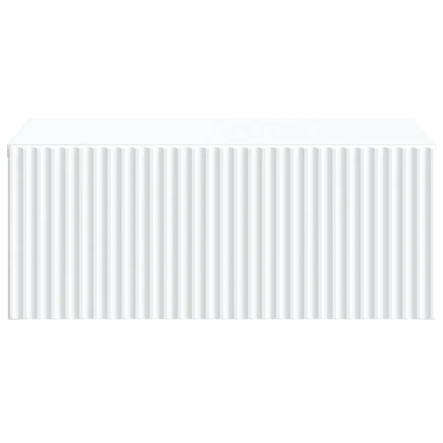 Cabinet de chevet mural avec tiroir Blanc 49 x 34,5 x 20 cm - 5