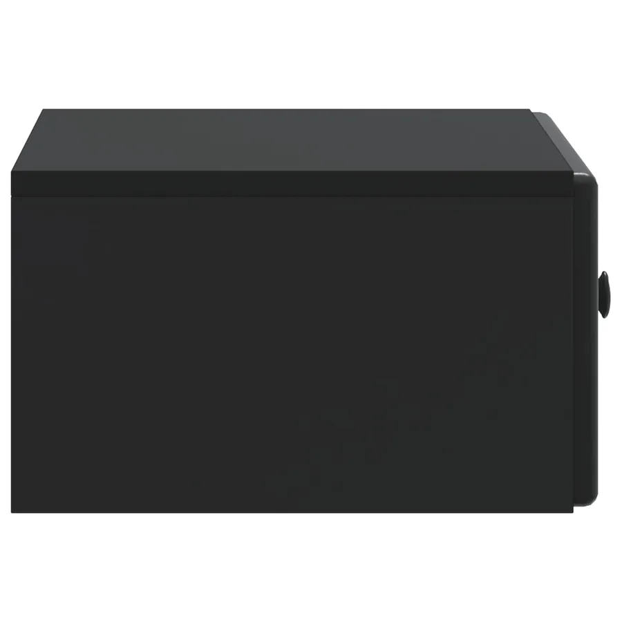 Cabinet de chevet mural avec tiroir Noir 49 x 34,5 x 20 cm - 6