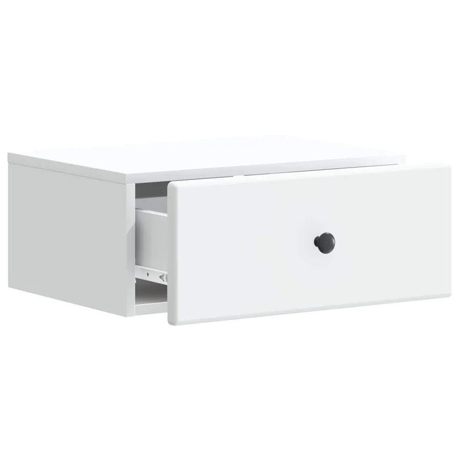 Cabinet de chevet mural avec tiroir Blanc 49 x 34,5 x 20 cm - 4