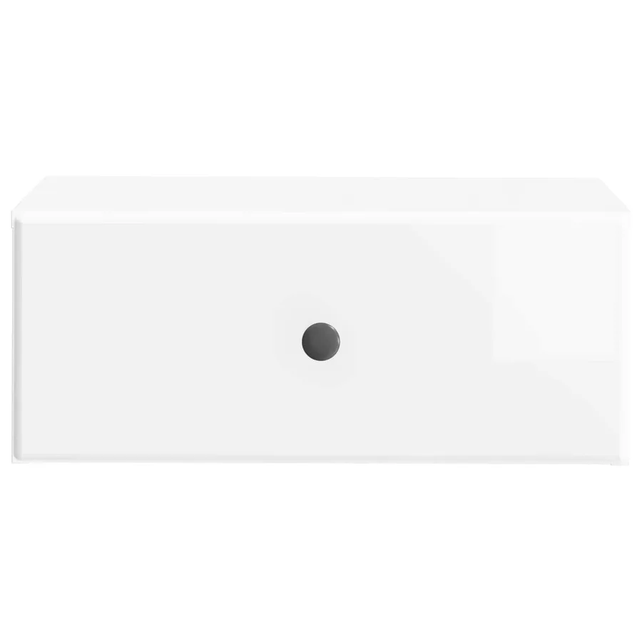 Cabinet de chevet mural Blanc brillant 49 x 34,5 x 20 cm - 5