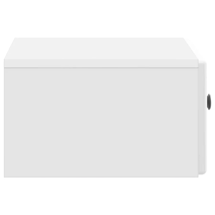 Cabinet de chevet mural Blanc brillant 49 x 34,5 x 20 cm - 6