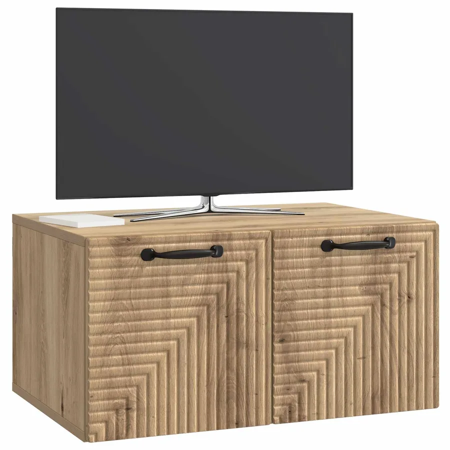 Meuble TV mural 59,5 x 41 x 30 cm Chêne artisanal - 3