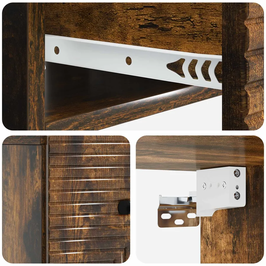 Cabinet de chevet mural 2 pcs Chêne fumé 34,5 x 33 x 20 cm - 8