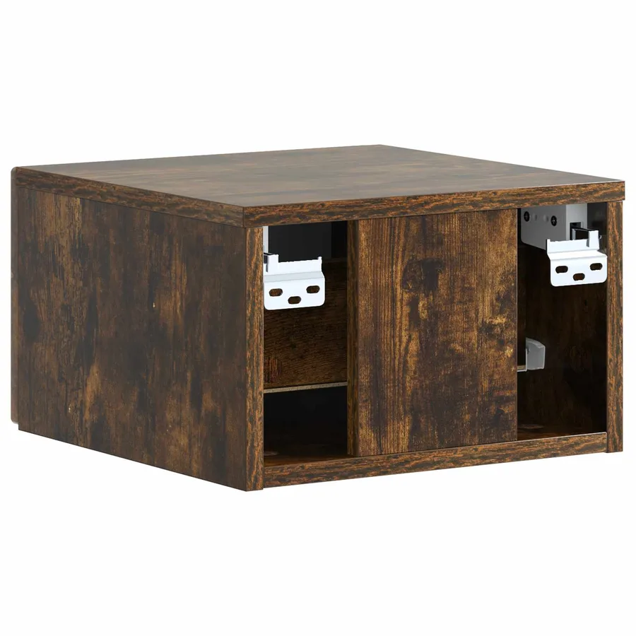 Cabinet de chevet mural 2 pcs Chêne fumé 34,5 x 33 x 20 cm - 9