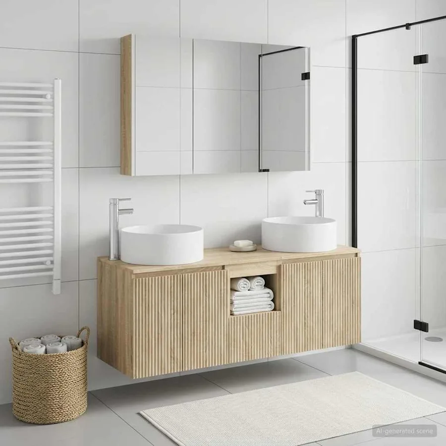 Ensemble d'armoire de salle de bain 4 pcs Chêne Sonoma - 4