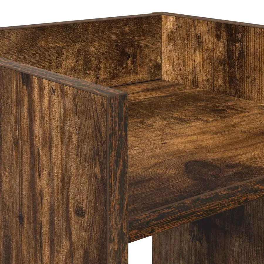 Support de Plante Chêne Fumé 30 x 30 x 80 cm Bois d’ingénierie - 8
