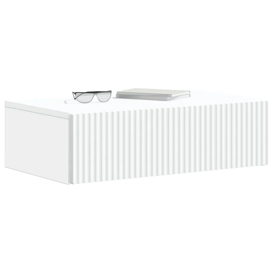 Table d'appoint murale Blanc 59 x 34,5 x 17 cm - 3