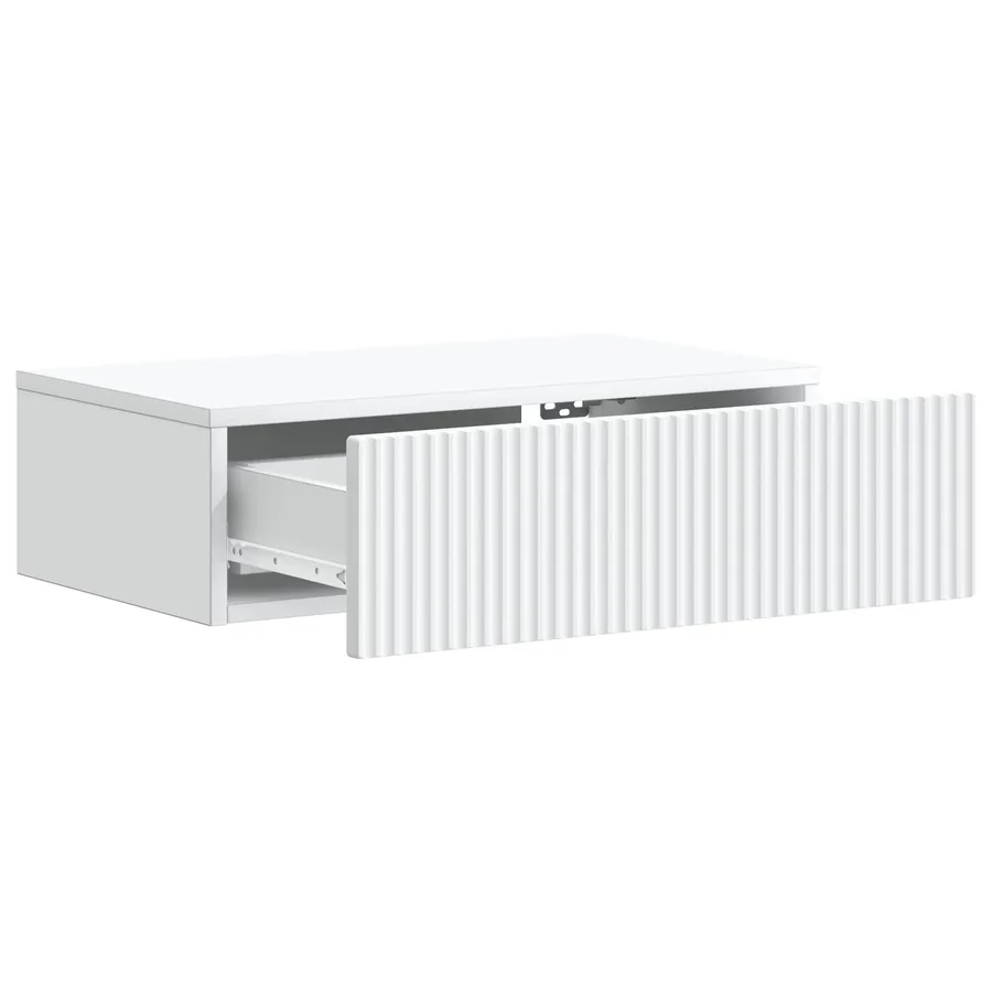 Table d'appoint murale Blanc 59 x 34,5 x 17 cm - 4