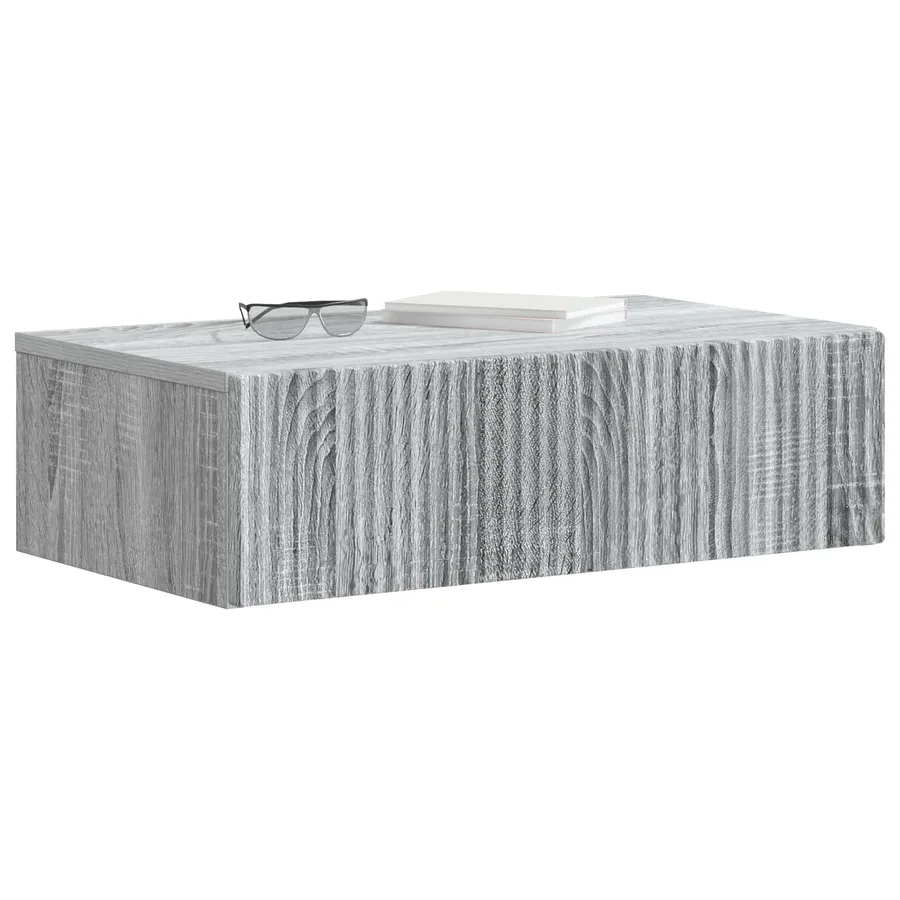 Table d'appoint murale Sonoma gris 59 x 34,5 x 17 cm - 3