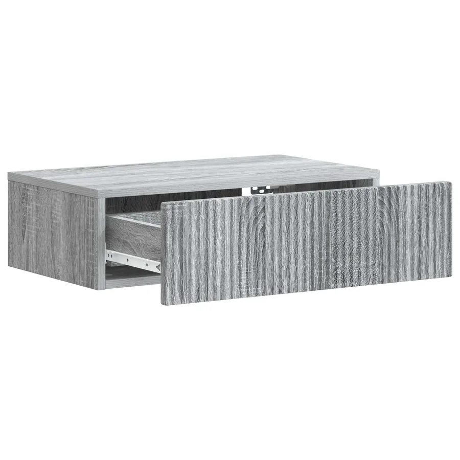 Table d'appoint murale Sonoma gris 59 x 34,5 x 17 cm - 4