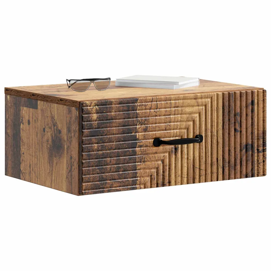 Cabinet de chevet mural Bois ancien 49 x 34,5 x 20 cm - 3
