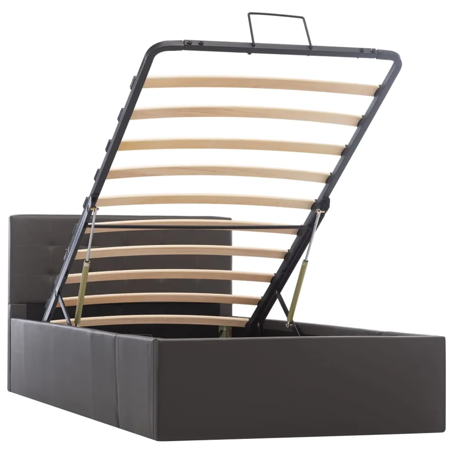 Cadre de lit à rangement hydraulique sans matelas 100x200 cm - 2