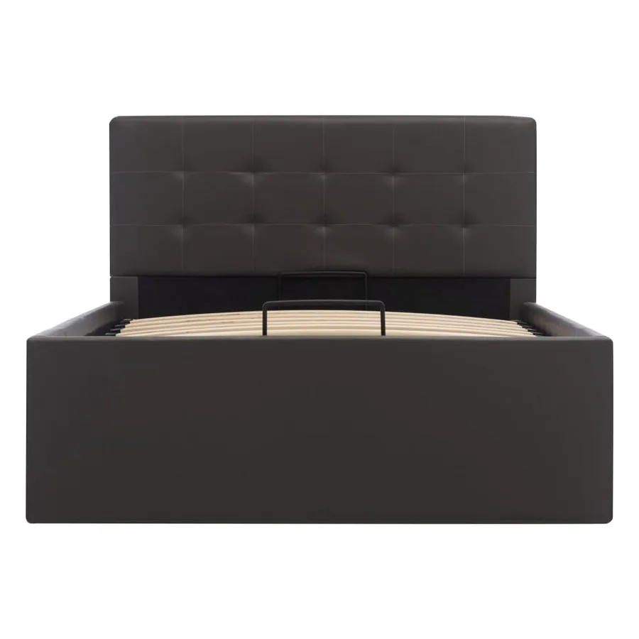 Cadre de lit à rangement hydraulique sans matelas 100x200 cm - 4