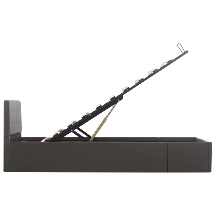 Cadre de lit à rangement hydraulique sans matelas 100x200 cm - 6