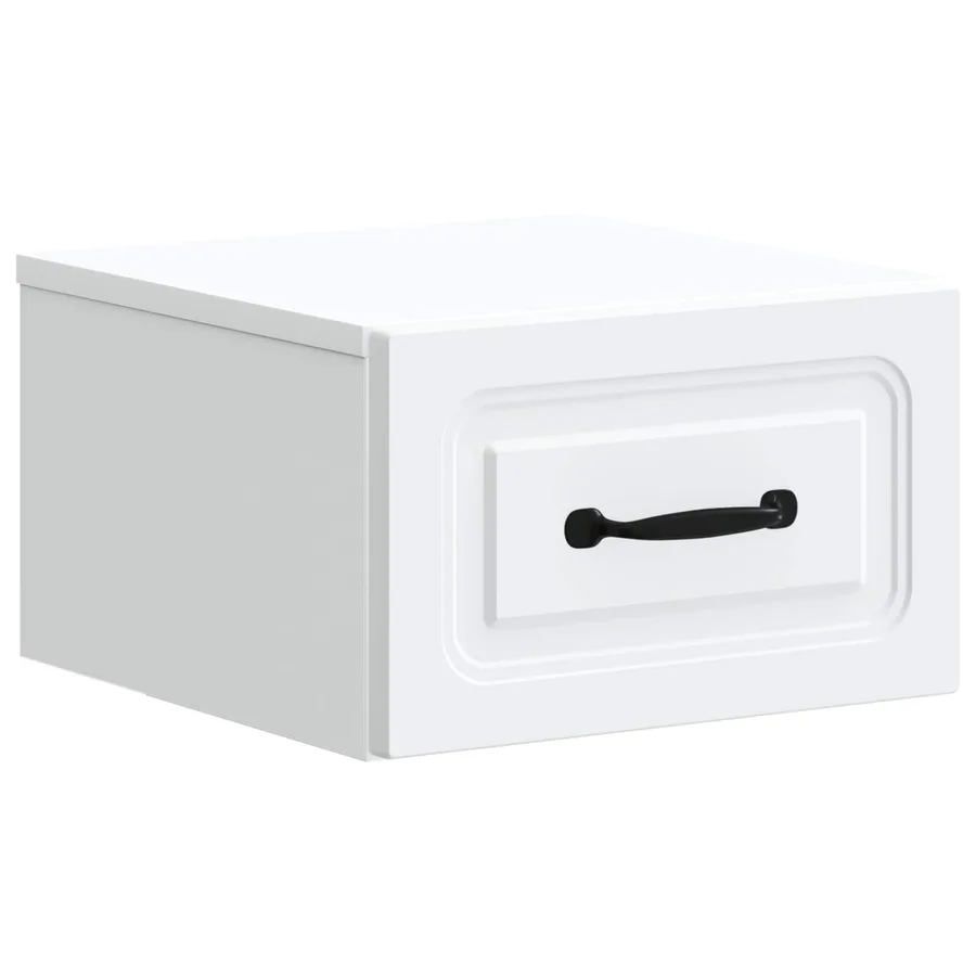Cabinet de chevet mural avec tiroir Blanc 34,5 x 33 x 20 cm - 2