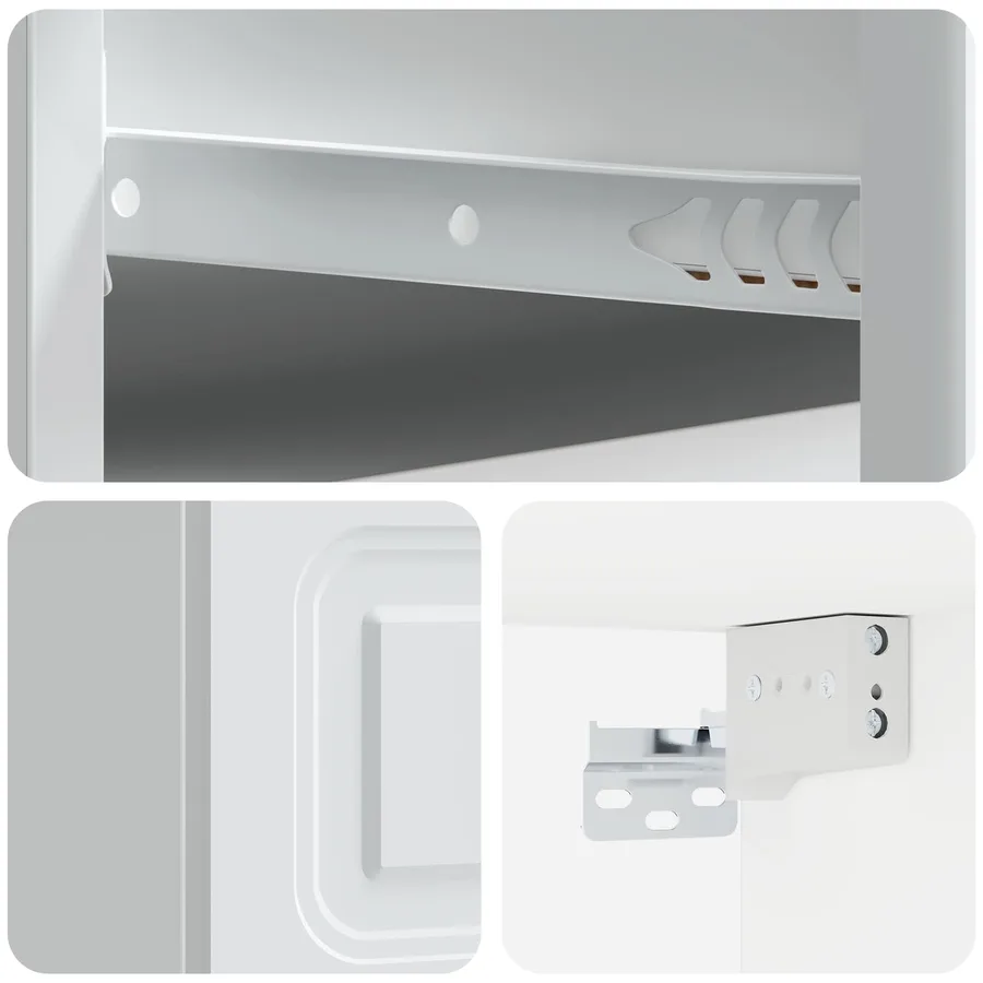 Cabinet de chevet mural avec tiroir Blanc 34,5 x 33 x 20 cm - 8