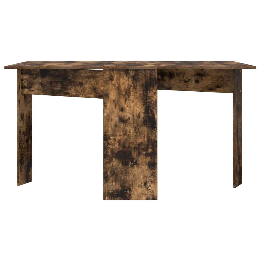 Table à dîner 138 x 70 x 73,5 cm Bois d'ingénierie Chêne fumé - 5