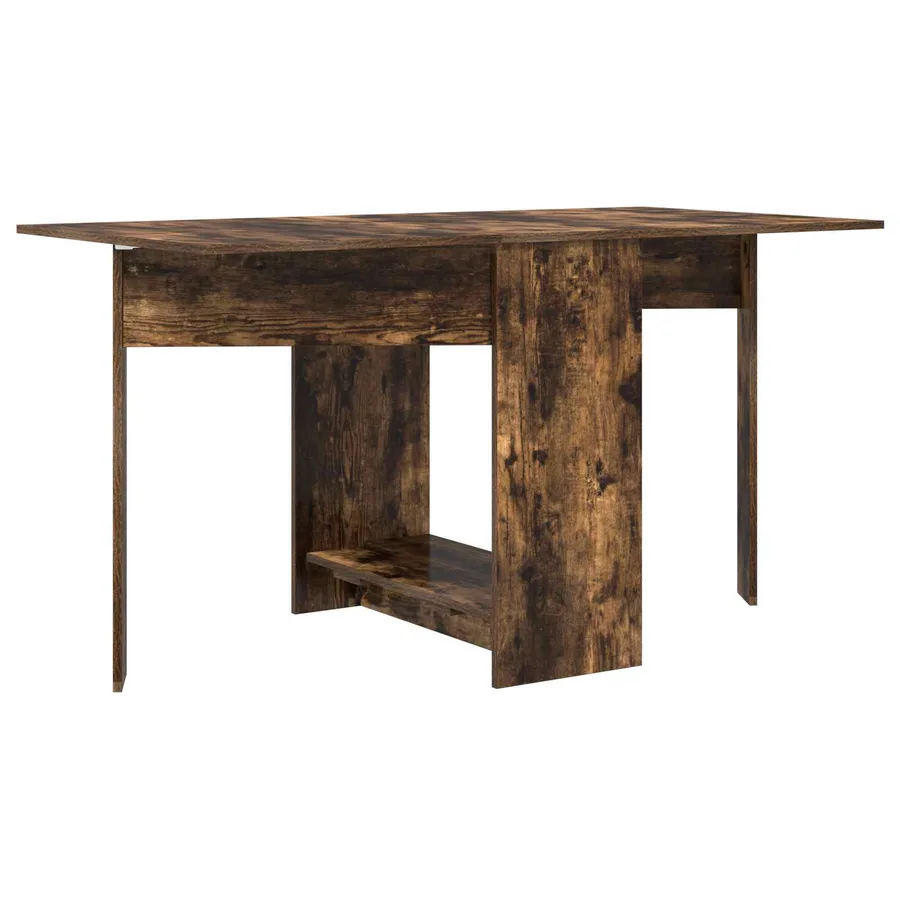 Table à dîner 138 x 70 x 73,5 cm Bois d'ingénierie Chêne fumé - 7