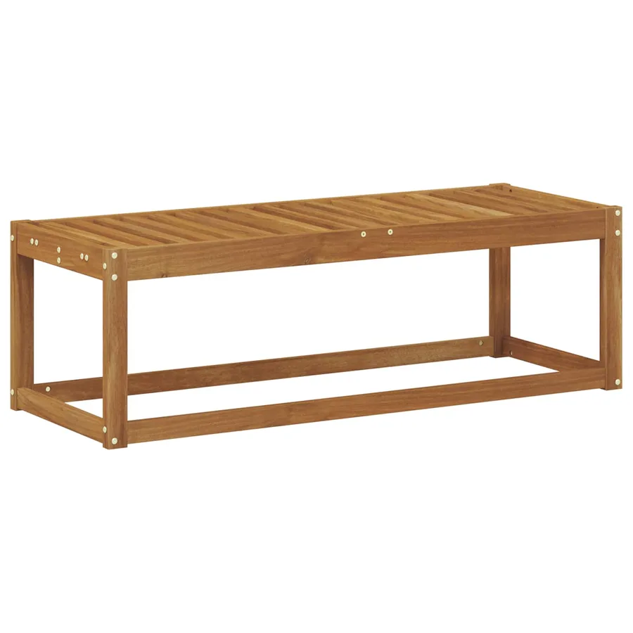 Banc de Jardin Naturel 115 x 43 x 37 cm Bois d'Acacia Massif - 2