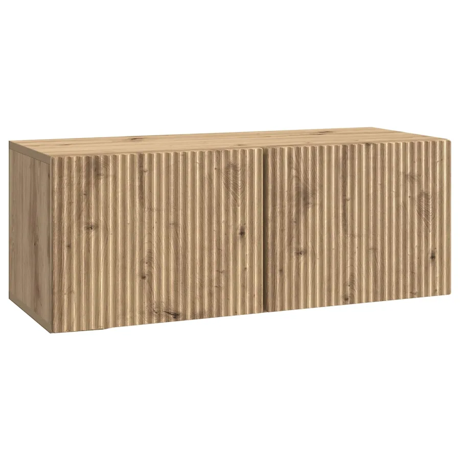 Meuble TV mural 78,5 x 31 x 30 cm Chêne artisanal - 2