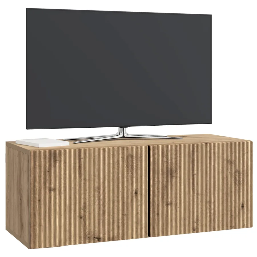 Meuble TV mural 78,5 x 31 x 30 cm Chêne artisanal - 3