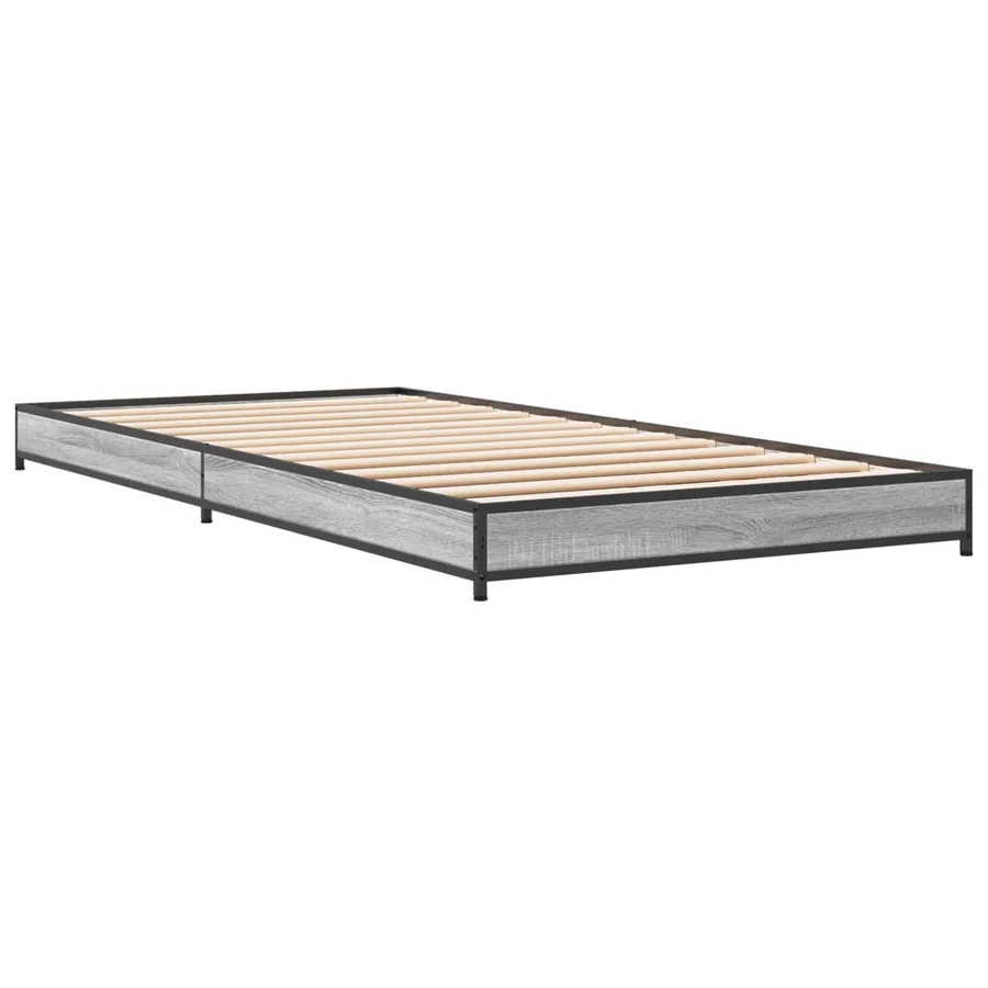 Cadre de lit Sonoma gris 80 x 200 cm Bois d'ingénierie - 3