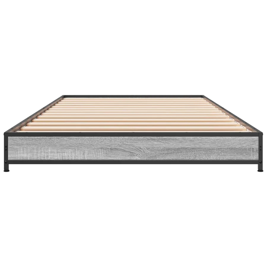 Cadre de lit Sonoma gris 80 x 200 cm Bois d'ingénierie - 4