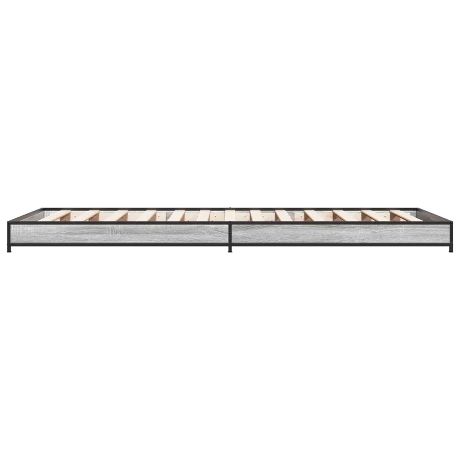 Cadre de lit Sonoma gris 80 x 200 cm Bois d'ingénierie - 5