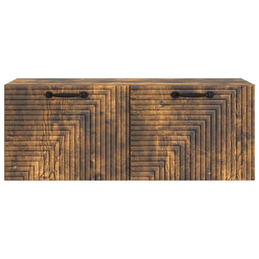 Meuble TV mural Chêne fumé 78,5 x 31 x 30 cm Bois d'ingénierie - 6