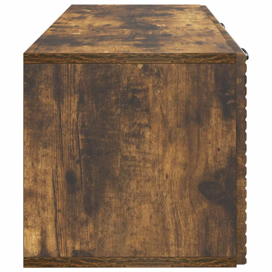 Meuble TV mural Chêne fumé 78,5 x 31 x 30 cm Bois d'ingénierie - 7