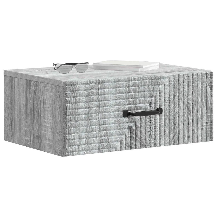 Cabinet de chevet mural Sonoma gris 49 x 34,5 x 20 cm - 3