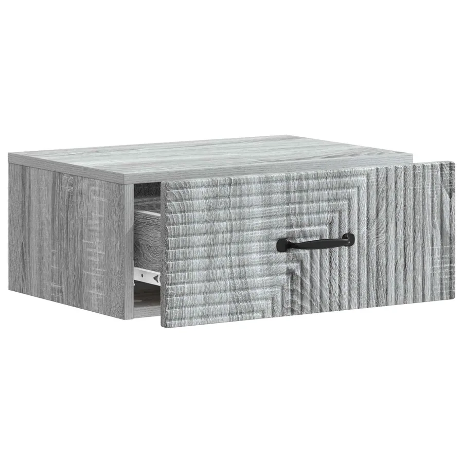 Cabinet de chevet mural Sonoma gris 49 x 34,5 x 20 cm - 4