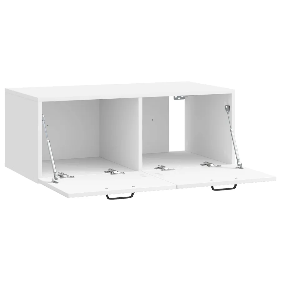 Meuble TV mural Montage mural Blanc brillant 78,5 x 41 x 30 cm - 5