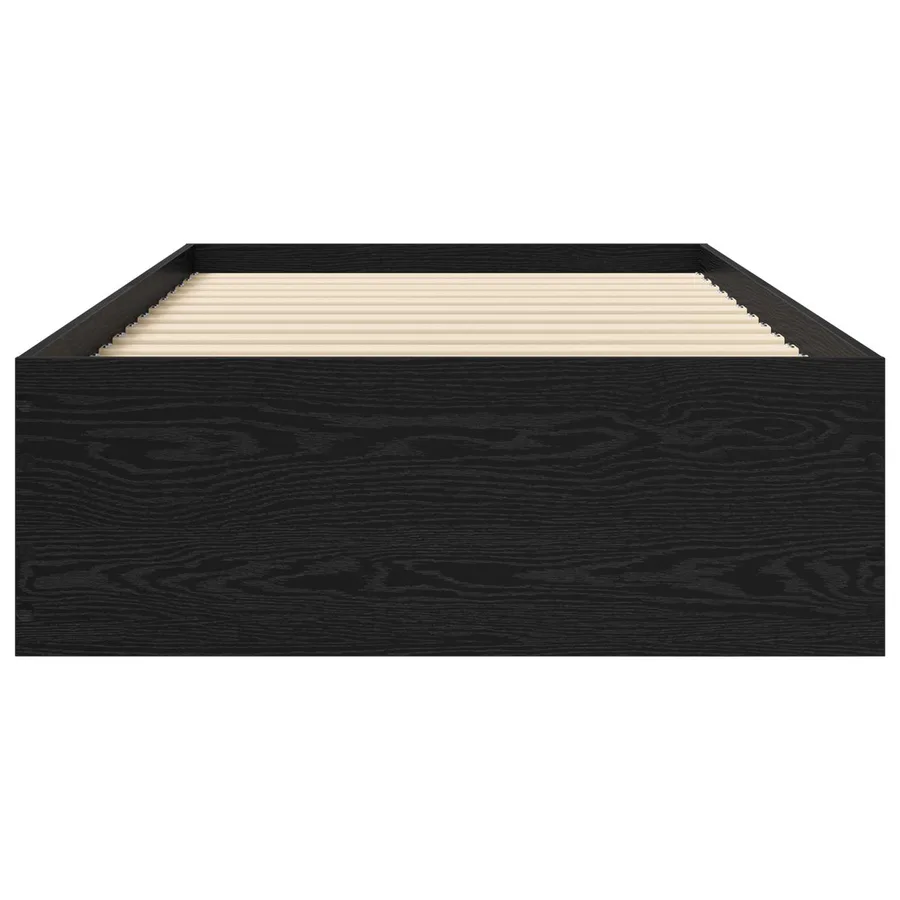 Cadre de lit avec tiroir Chêne noir Bois d'ingénierie - 3