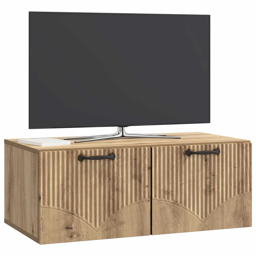 Meuble TV mural 78,5 x 41 x 30 cm Chêne artisanal - 3