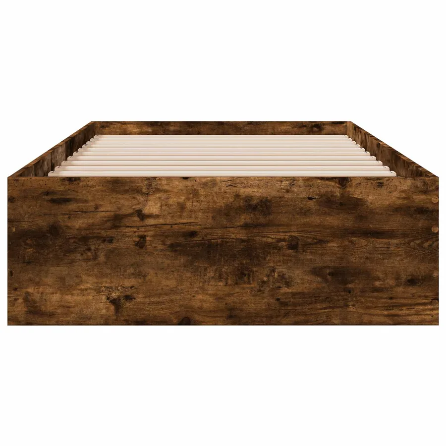 Cadre de lit avec tiroir Chêne fumé Bois d'ingénierie - 4