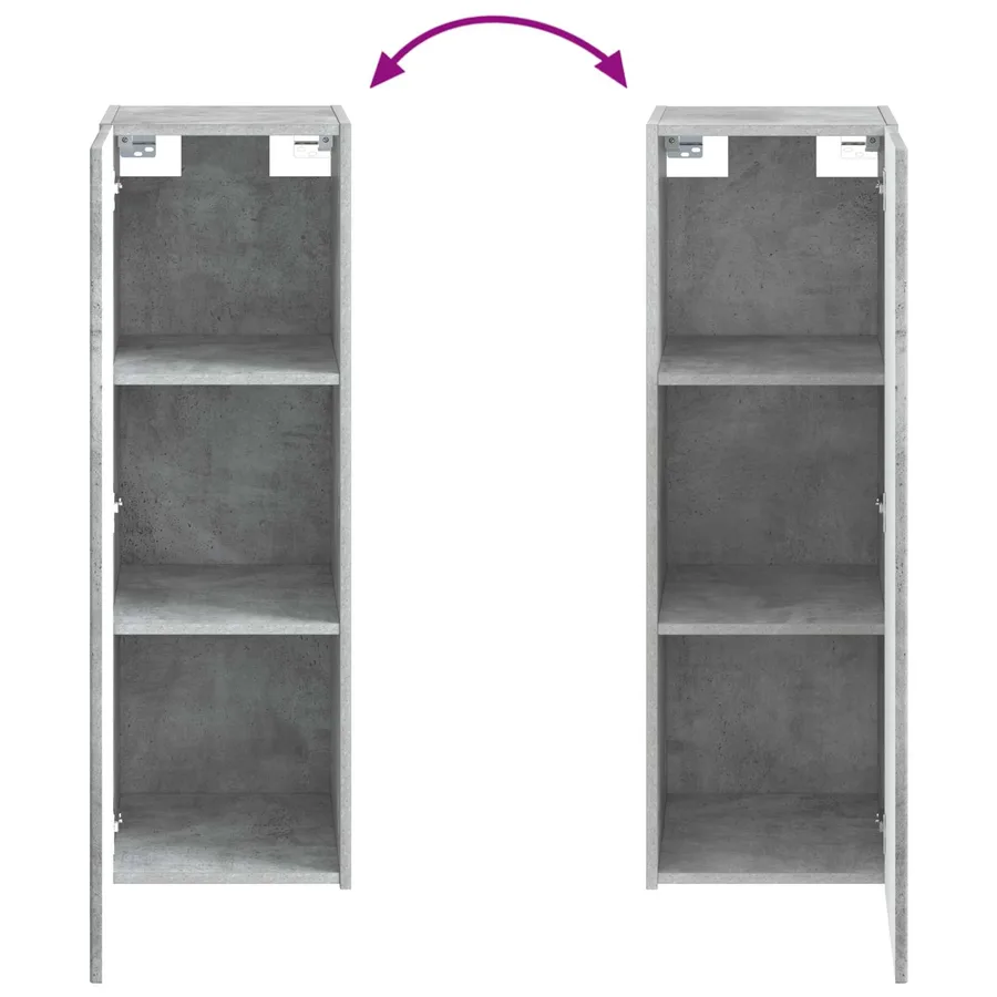 Ensemble de mobilier de salle de bain 6 pcs Gris béton - 14