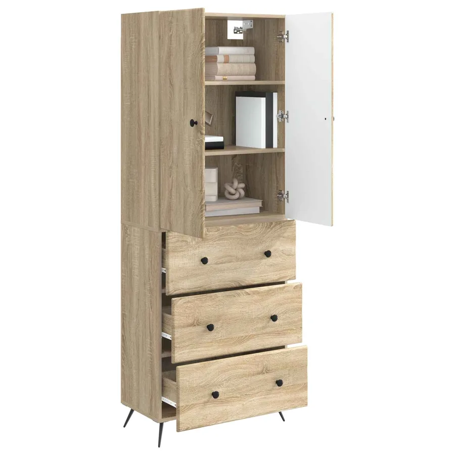 Ensemble de Meubles 2 pcs Chêne Sonoma 66 x 34,5 x 90 cm - 3