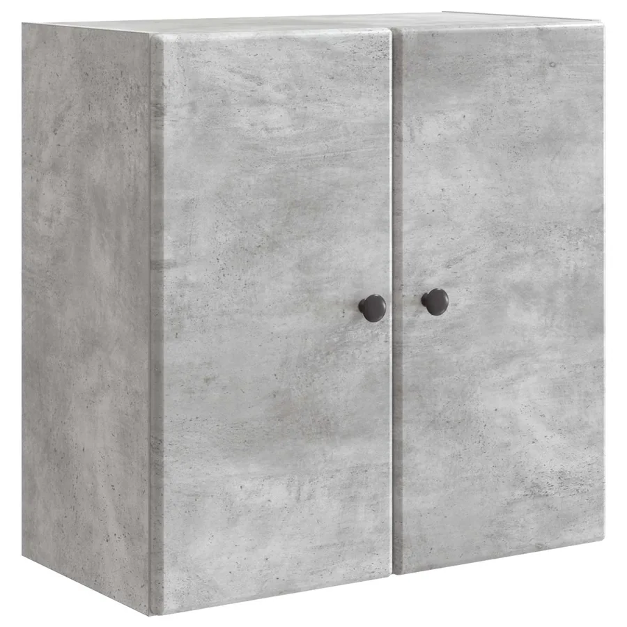 Armoire Murale Gris béton 59 x 31 x 60 cm Bois d'ingénierie - 2