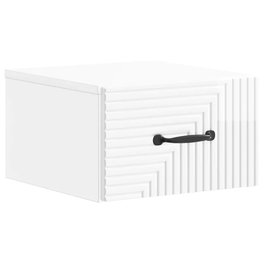 Cabinet de chevet mural 2 pcs Blanc brillant 34,5 x 33 x 20 cm - 5