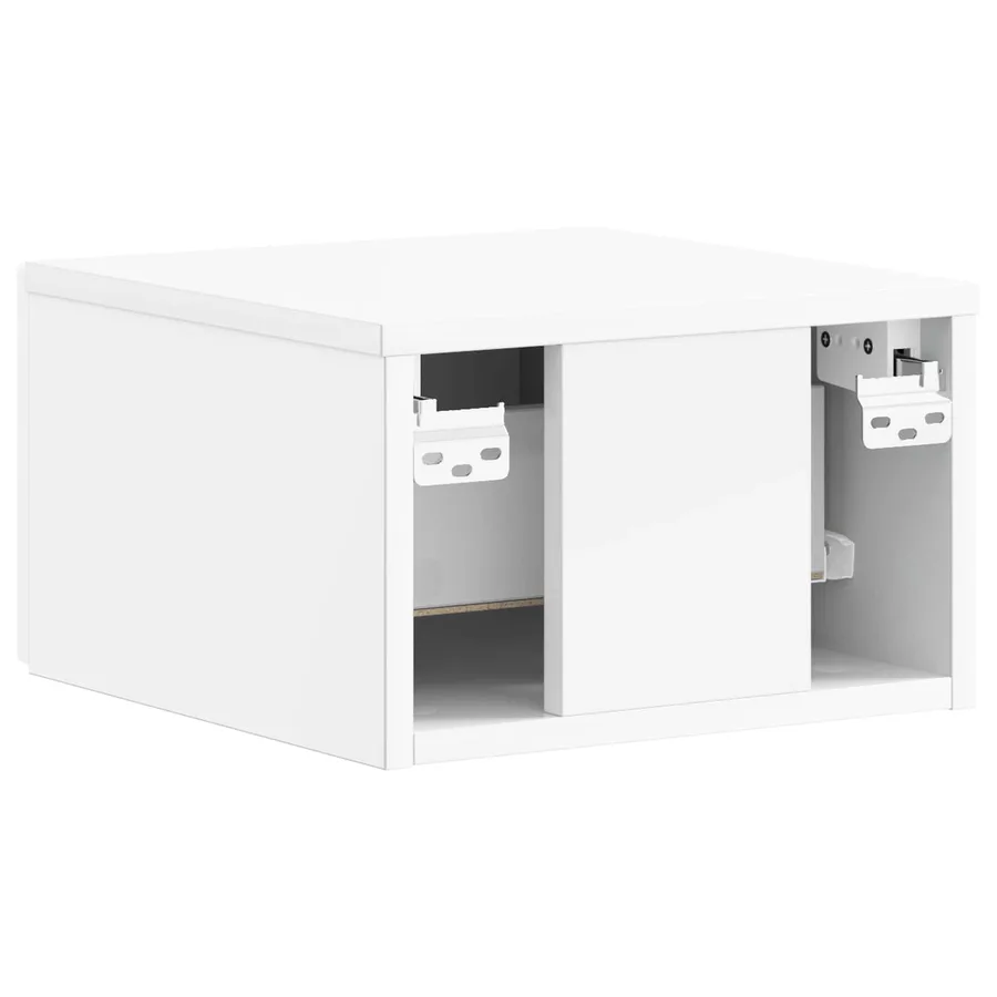 Cabinet de chevet mural 2 pcs Blanc brillant 34,5 x 33 x 20 cm - 9